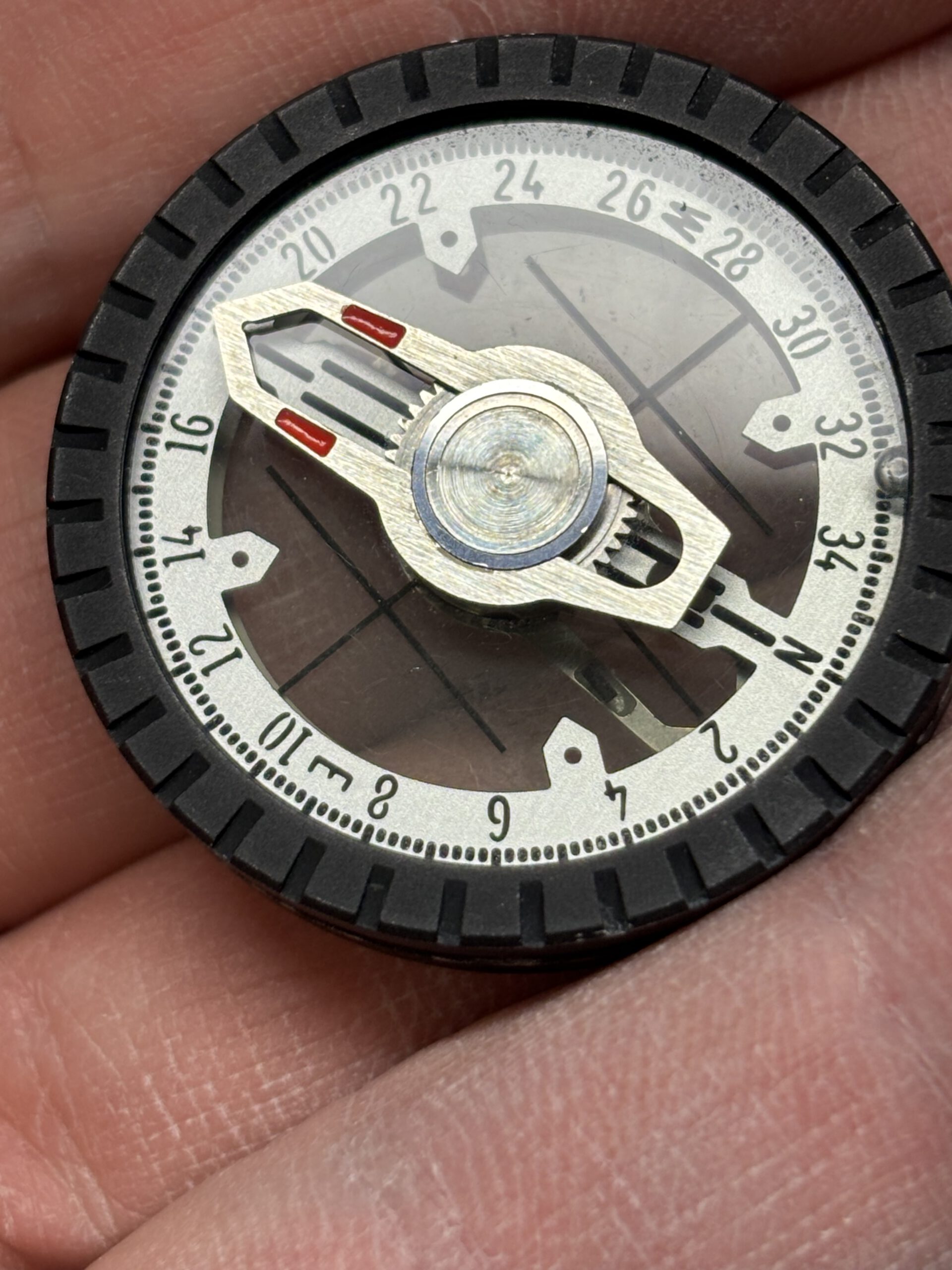 Breitling Compass kompas detail na restauratie door horlogemaker Edwin Meessen